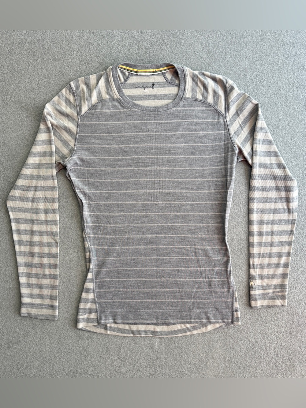 Smartwool Shirt XL Women's Merino Wool Long Sleeve Crew Gray Base Layer Outdoor